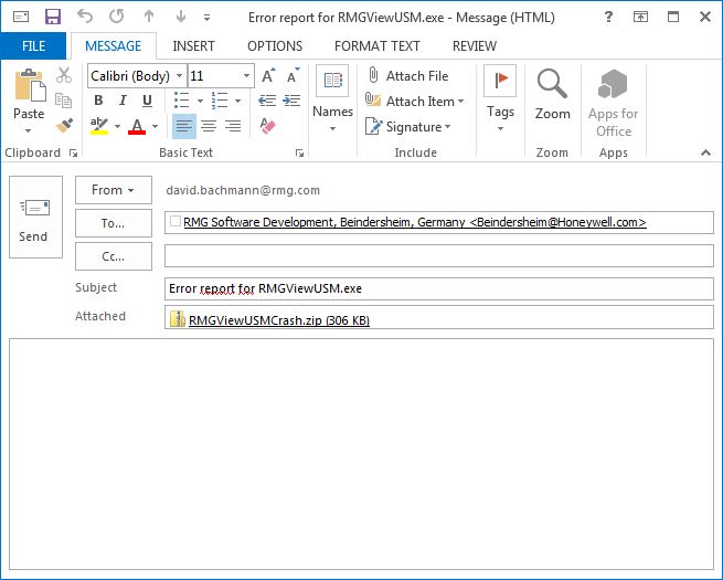 Error-Report RMGView Error-Report RMGView